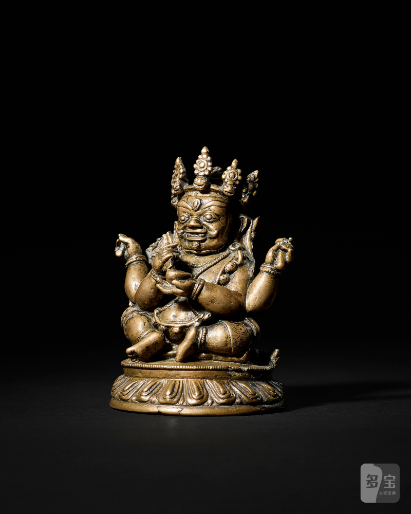 STATUE DE MAHAKALA CHATURBHUJA EN ALLIAGE DE CUIVRE  TIBET, XVIE-XVIIE SIÈCLE - 图2
